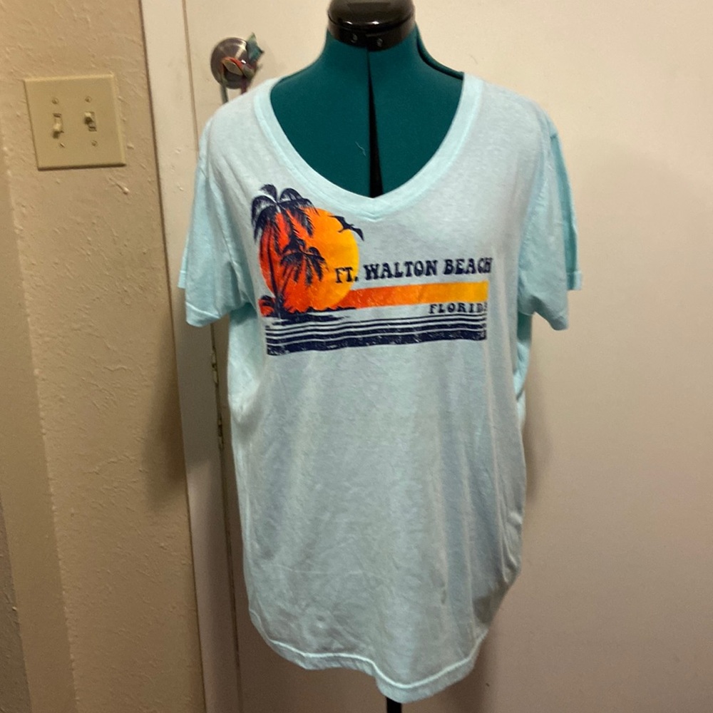 Womens Florida T-Shirt Light Green Large